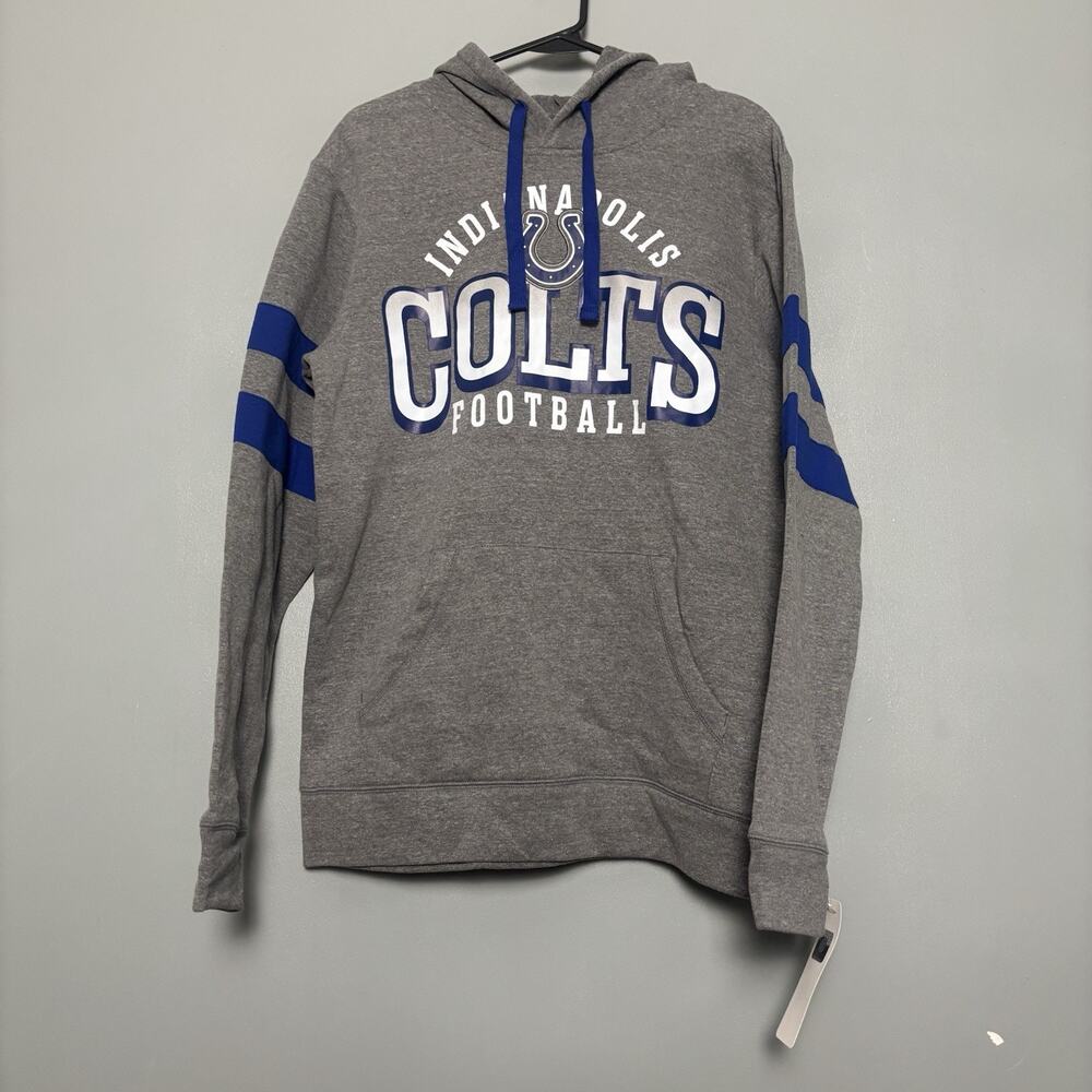 NWT Indianapolis Colts NFL Football Hoodie Gray Sweatshirt New Medium